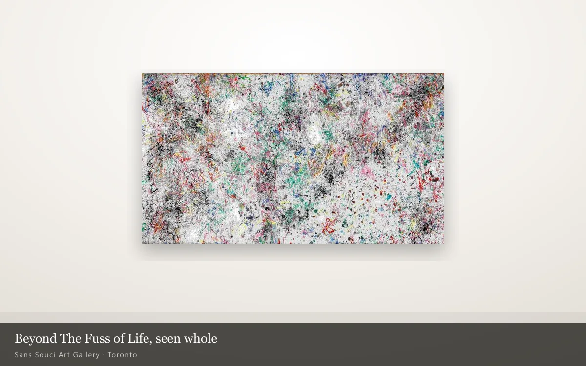 Beyond The Fuss of Life by Sergei Troshin shown whole on a lit gallery wall