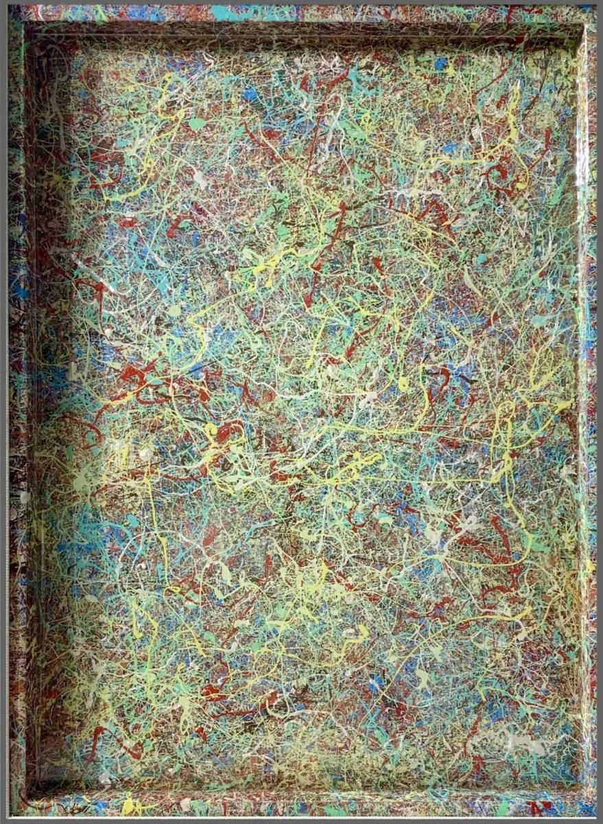 Floating Feelings — Acrylic painting wooden board, sealed with resin by Sergei Troshin