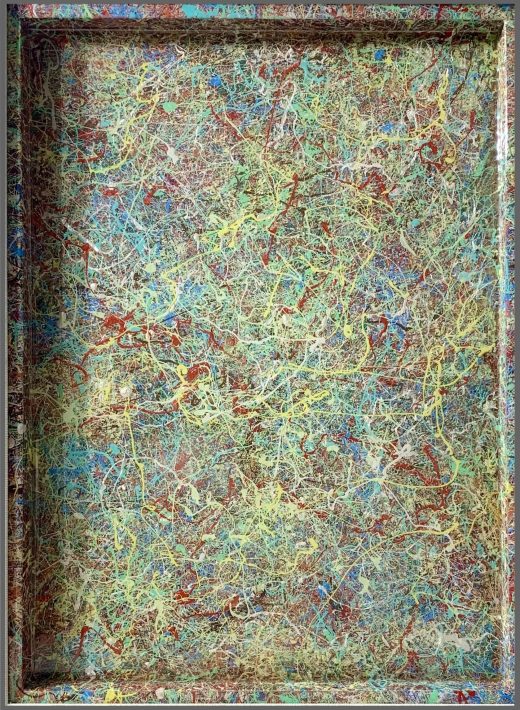Floating Feelings — Acrylic painting wooden board, sealed with resin by Sergei Troshin