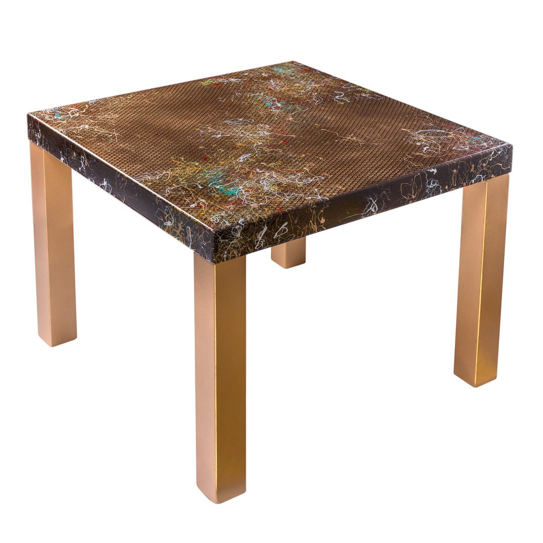 Seductively Brown — Acrylic, abstract painting & texture work on furniture! by Sergei Troshin
