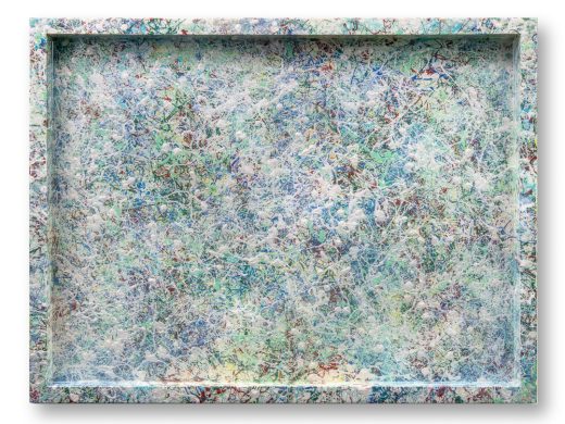 Zwei Goldfische — Acrylic painting on wooden board sealed with resin. Two sides painted by Sergei Troshin