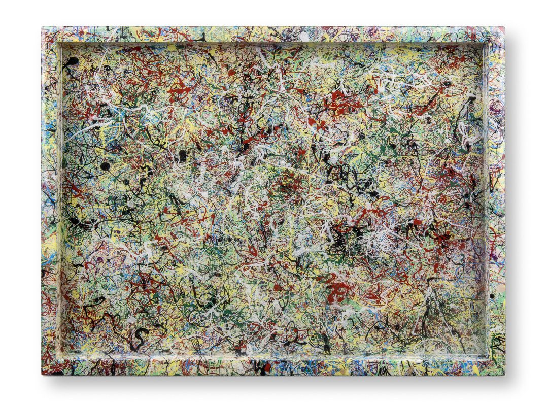 White — Acrylic painting on wooden board, sealed with resin. Two sides painted. by Sergei Troshin
