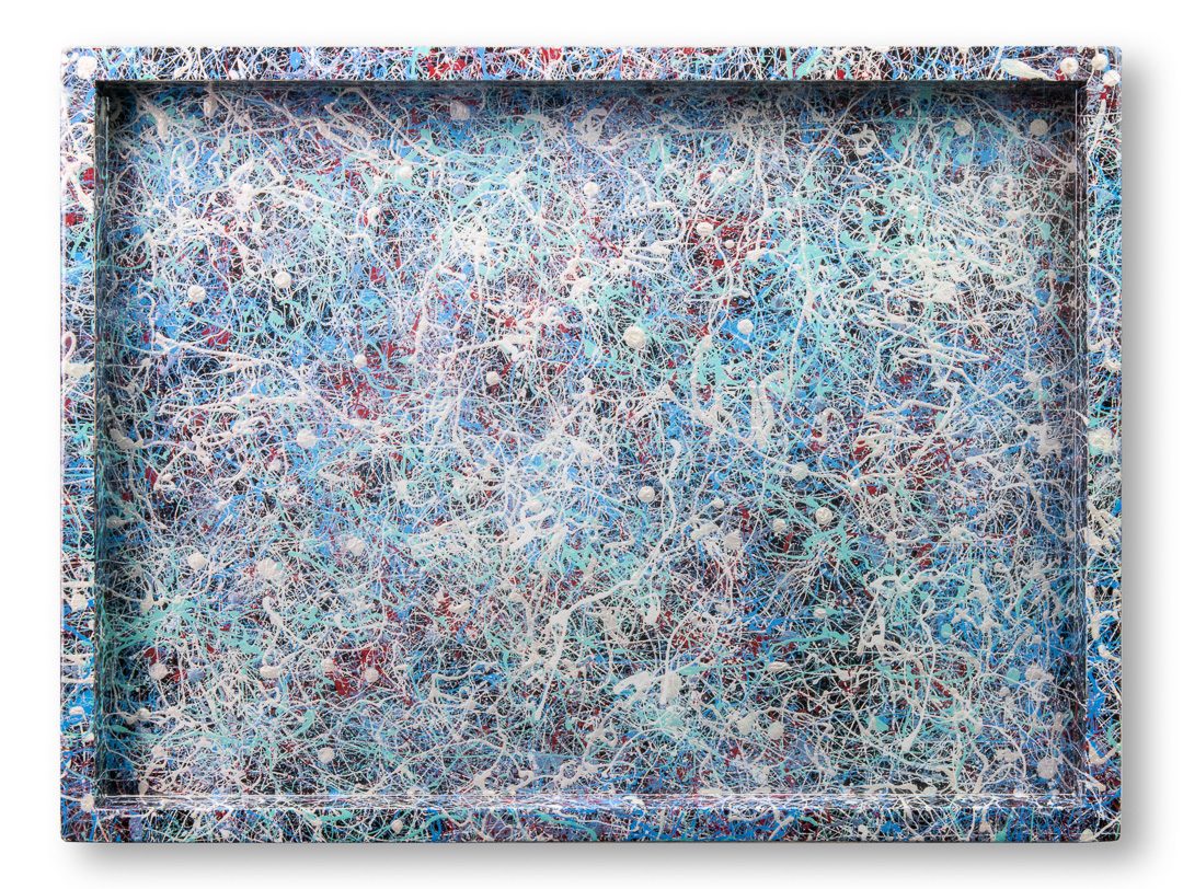 Snowstorm — Acrylic painting wooden board sealed with resin by Sergei Troshin