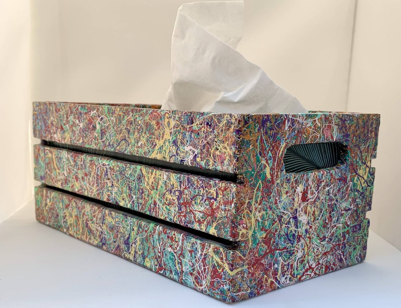 Hand-painted Tissue Box — detail view 1