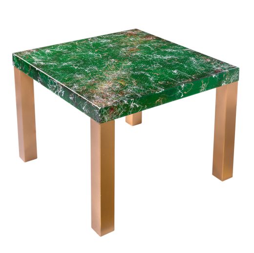 Green Glamor 1 — Acrylic, abstract painting & texture work on furniture! by Sergei Troshin