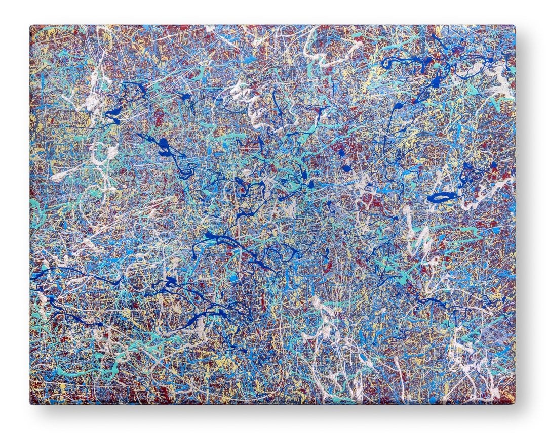 Blue, White — Acrylic on canvas by Sergei Troshin