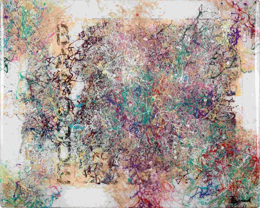 Baroque 2020 — Acrylic,resin on fiberboard by Sergei Troshin