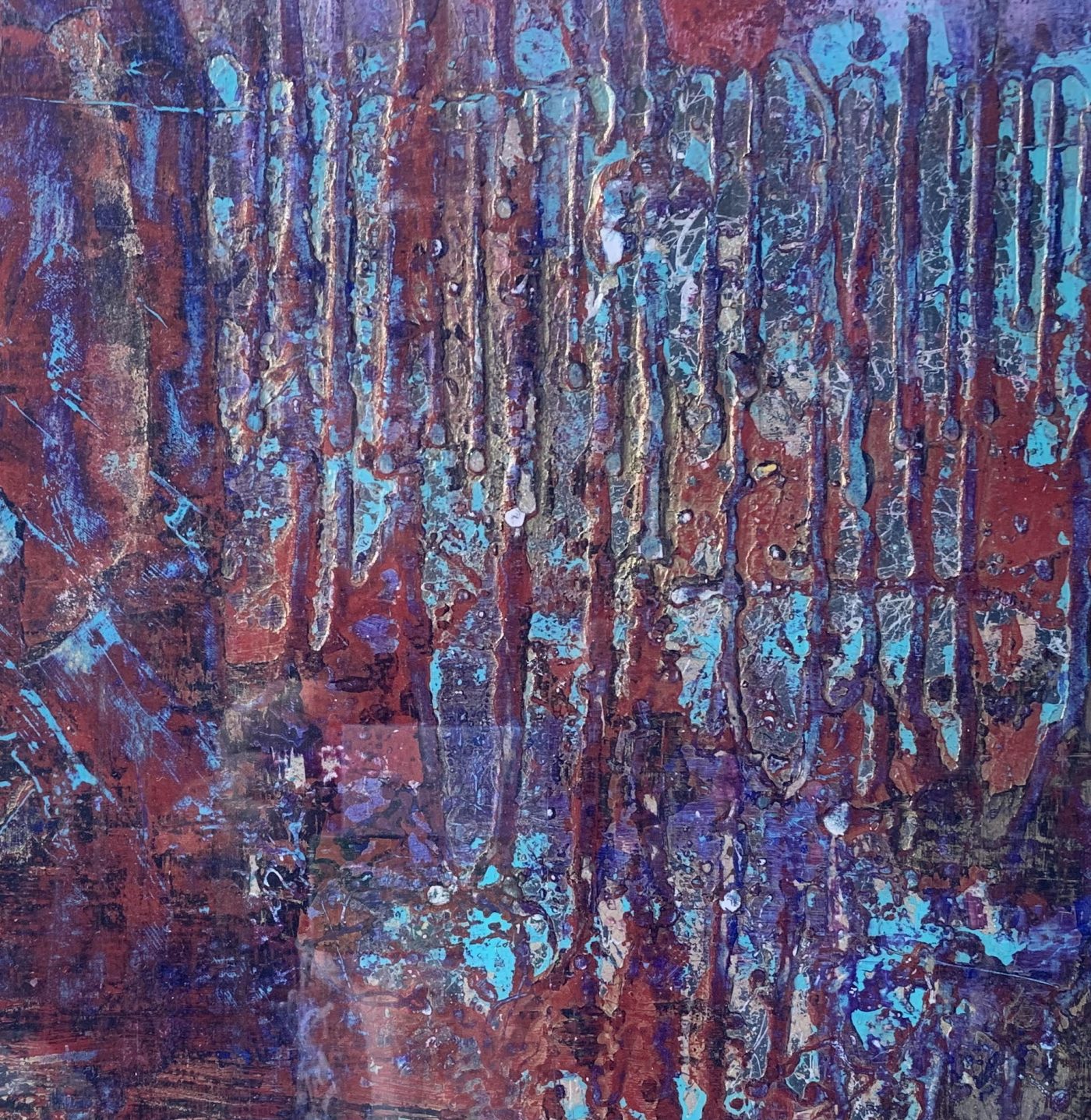 Over The Horizon — fiberboard, acrylic, texture, metallic, sealed with epoxy by Sergei Troshin