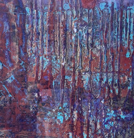 Over The Horizon — fiberboard, acrylic, texture, metallic, sealed with epoxy by Sergei Troshin