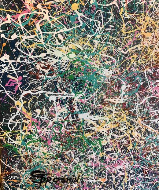 Joy — Acrylic, resin on canvas by Sergei Troshin