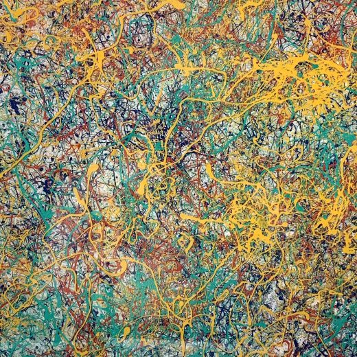 Decorative Composition 4 — Acrylic, resin, hardboard by Sergei Troshin