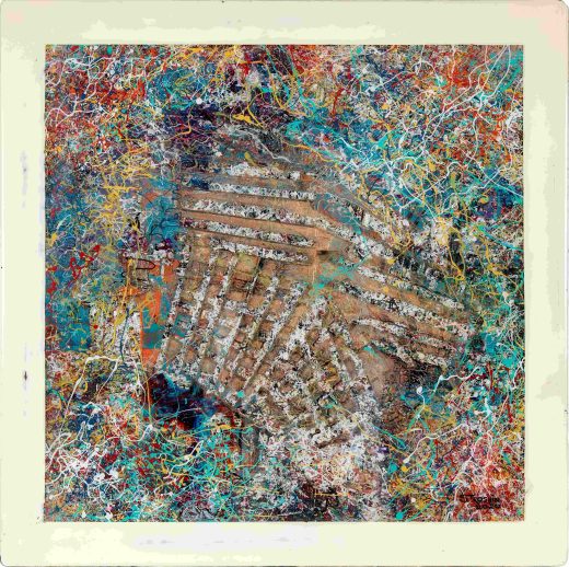 Western Wall — Acrylic,resin on fiberboard by Sergei Troshin