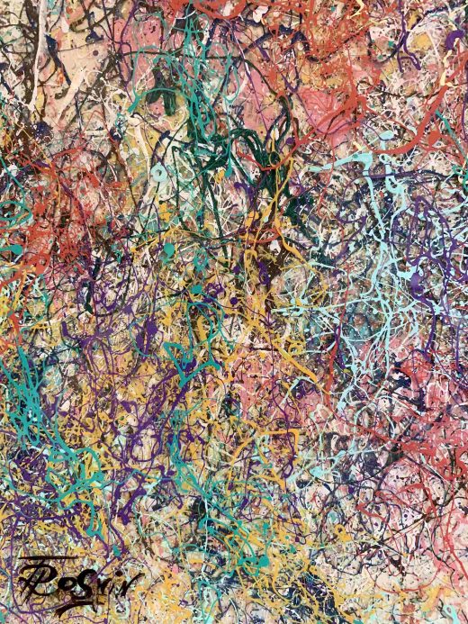 Decorative Composition 3 — Acrylic, resin, hardboard by Sergei Troshin